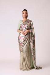 Annika Saree with Blouse - Mint